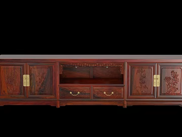 Chinese-style Red-brown Wooden TV Cabinet texture (ID:ffaeh407336)