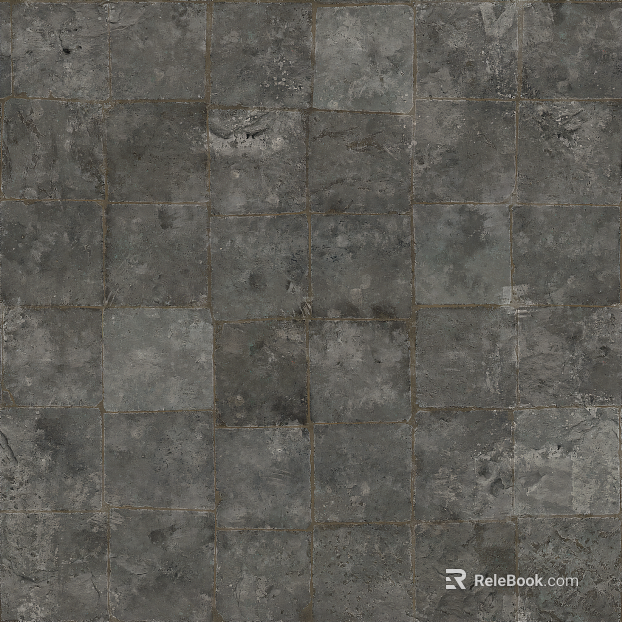 Dark gray antique tile indoor floor tile texture