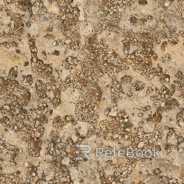 The image depicts a vast, wet mud ground, characterized by its rich brown color and textured surface, dotted with small puddles reflecting the sky, creating a natural, earthy landscape.