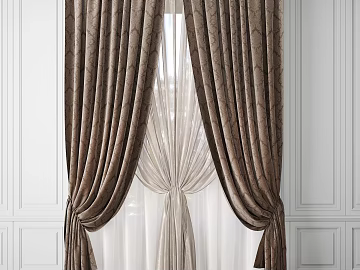 Curry Jacquard Flannel Curtain Bedroom texture (ID:ffaeh068466)