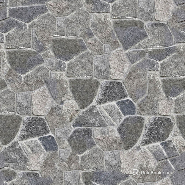 Culture stone gray stone brick texture