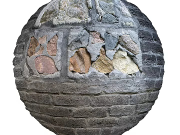 Brick wall PBR texture (ID:ffach098714)