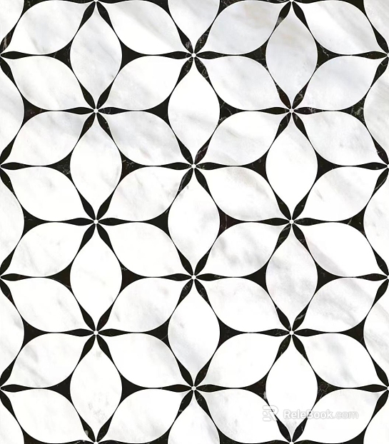 Black and White Marble Parquet Floor Wall Tile texture