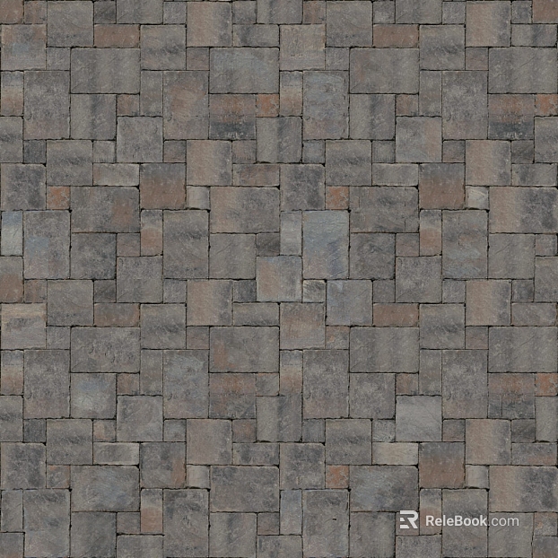 Dark Grey Retro Antique Tile Courtyard Floor Tile texture