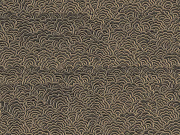 Deep Curry Color Xiangyun Pattern Decorative Wall Surface 3d model
