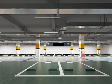 Underground parking 3d model