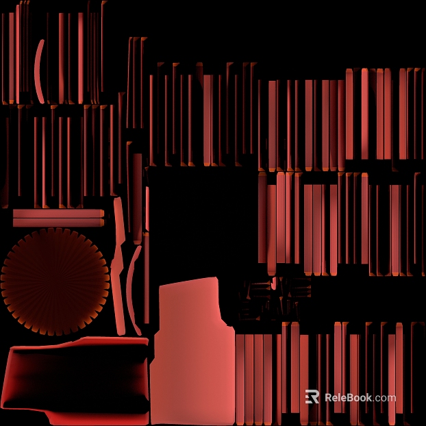Red and brown vertical strip abstract metal decoration texture