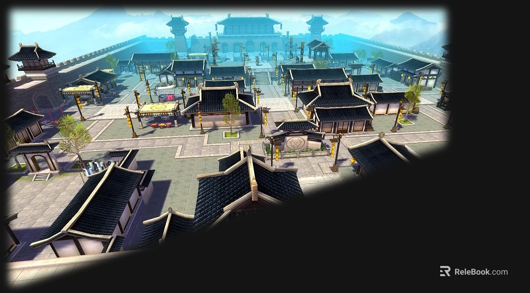 Chinese Ancient Style Ancient Capital Scene texture