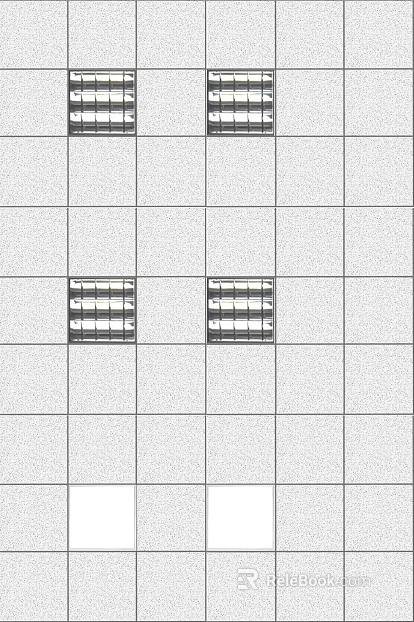 Modern integrated ceiling with lights texture