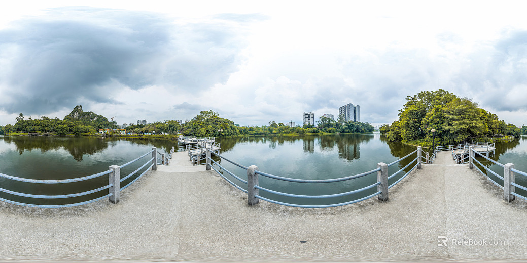 HDR ecological greening garden panorama texture