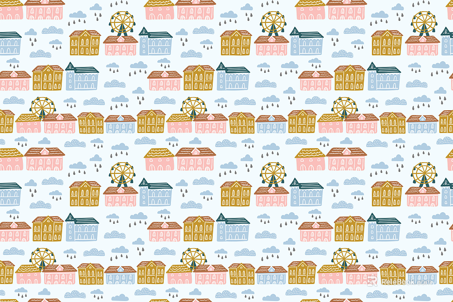 Even pattern fun animal cartoon children's room pattern background pattern wallpaper texture