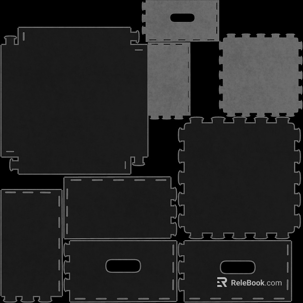 Dark gray stitching foam floor mat texture