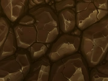 Dark brown rubble stone for wall paving 3d model