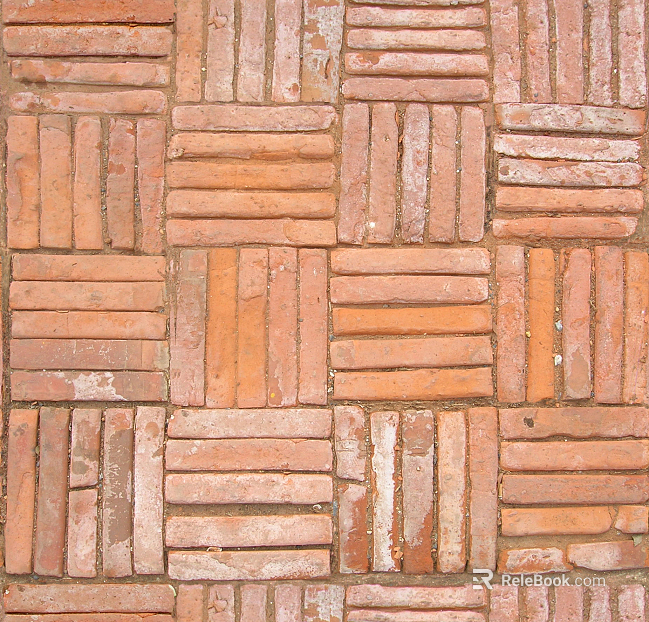 Brick pavement texture