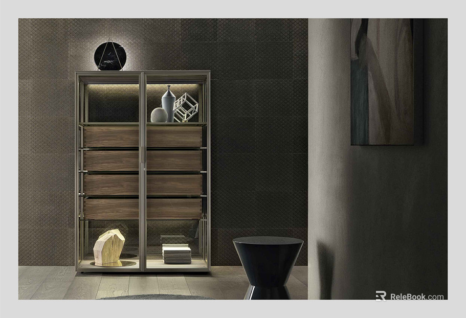 Cabinet gray side cabinet texture