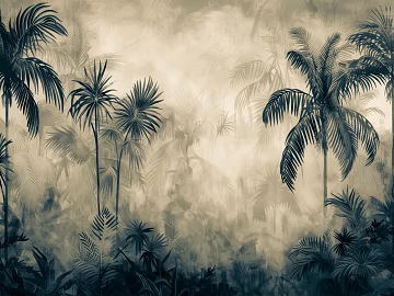 European Literary Plants Tropical Rainforest Wallpaper texture (ID:ffach404506)