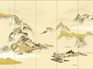 landscape painting 3d model