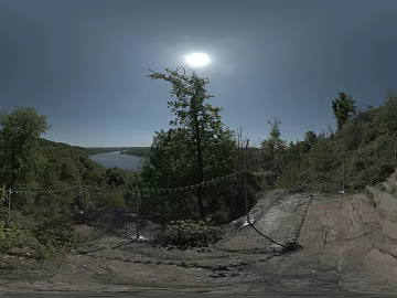 sunny midday pure sky riverside stream hdr on rocky slope texture (ID:ffach150573)