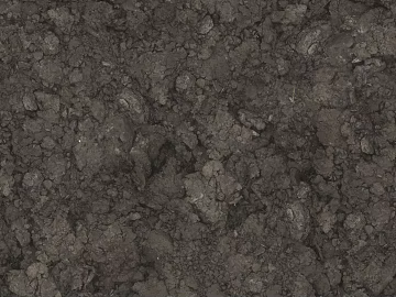 Dark brown soil, outdoor ground 3d model