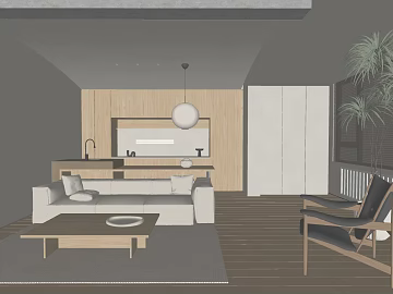 Quiet wind light wood color living room space texture (ID:ffaeh081151)