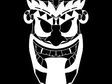 Tattoo black and white mask pattern texture (ID:ffach992184)