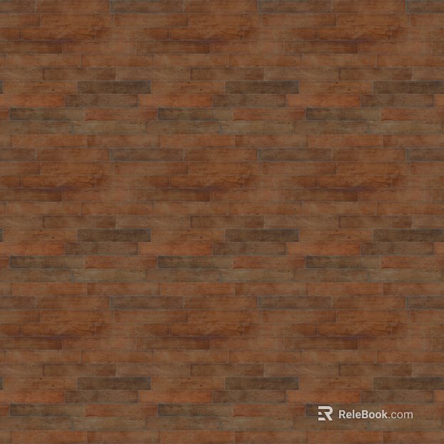 Red-brown wood grain brick interior wall texture