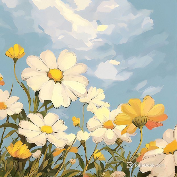 Plant painting texture