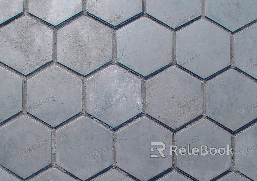 Hexagonal Brick Grey Hexagonal Brick texture
