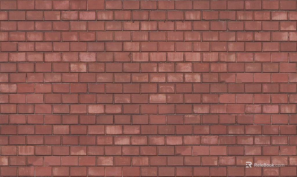 Brick wall with staggered peak and red brick wall texture