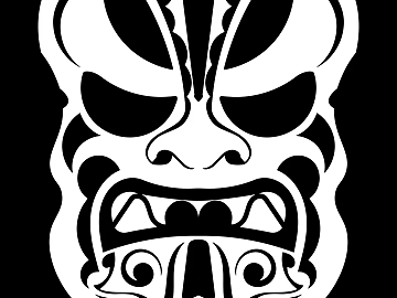 Tattoo black and white mask pattern texture pattern graphics (ID:ffach676184)