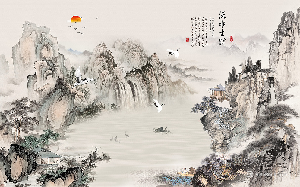 landscape painting texture