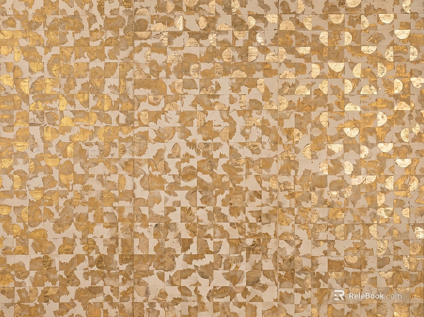 Light Luxury Style Golden Collage Mosaic Background Wall texture