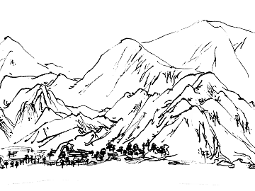 black and white painting 3d model