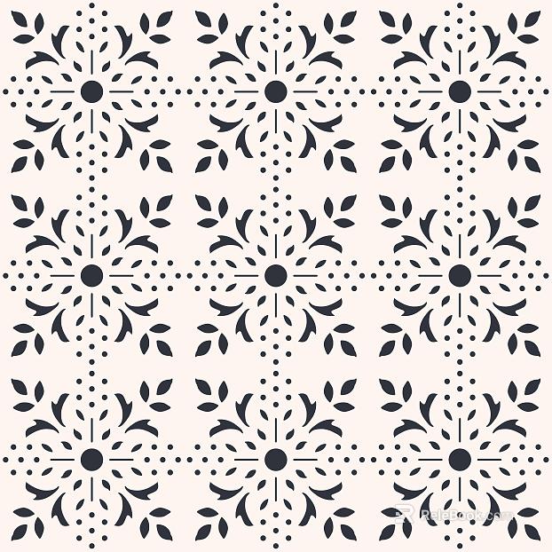 Modern simple black and white geometric tiles texture