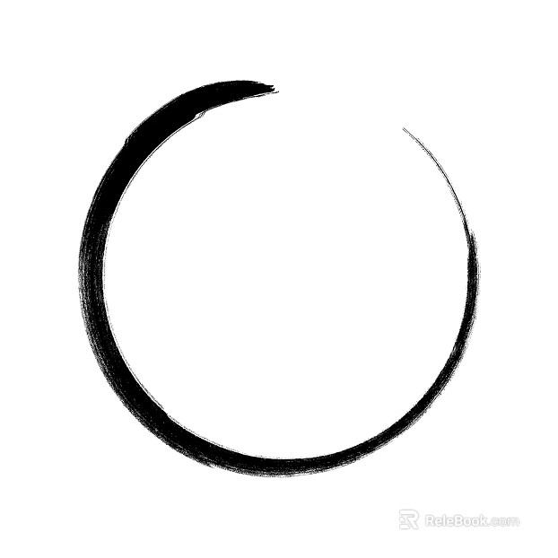 Chinese style ink ink ring round border ink texture