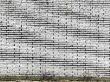 White brick wall old brick wall graffiti wall old red brick wall 3d model