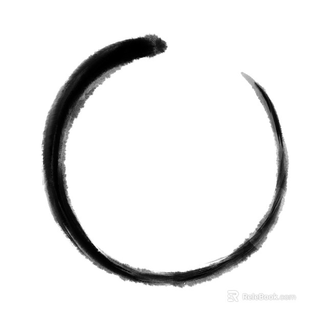 Chinese style ink ink ring round border ink texture
