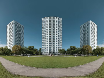 HDR clean atmosphere community green space panorama texture (ID:ffach821738)
