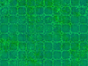 Old style green hexagonal brick wall tile 3d model