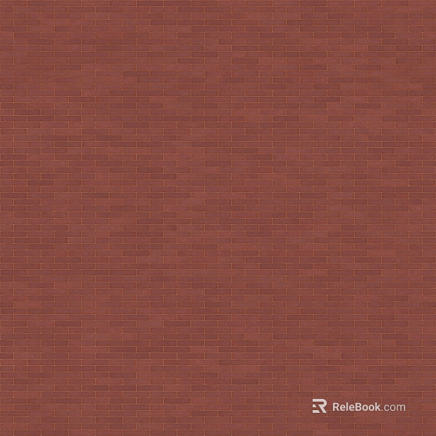 Brick wall kiln change iron red brushed surface split brick seamless texture