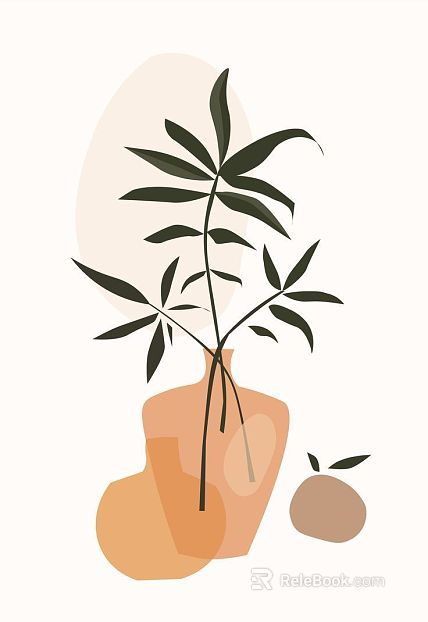 Plant painting texture