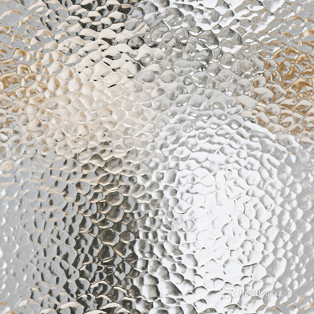 Water-corrugated hammer-grain metal plate texture