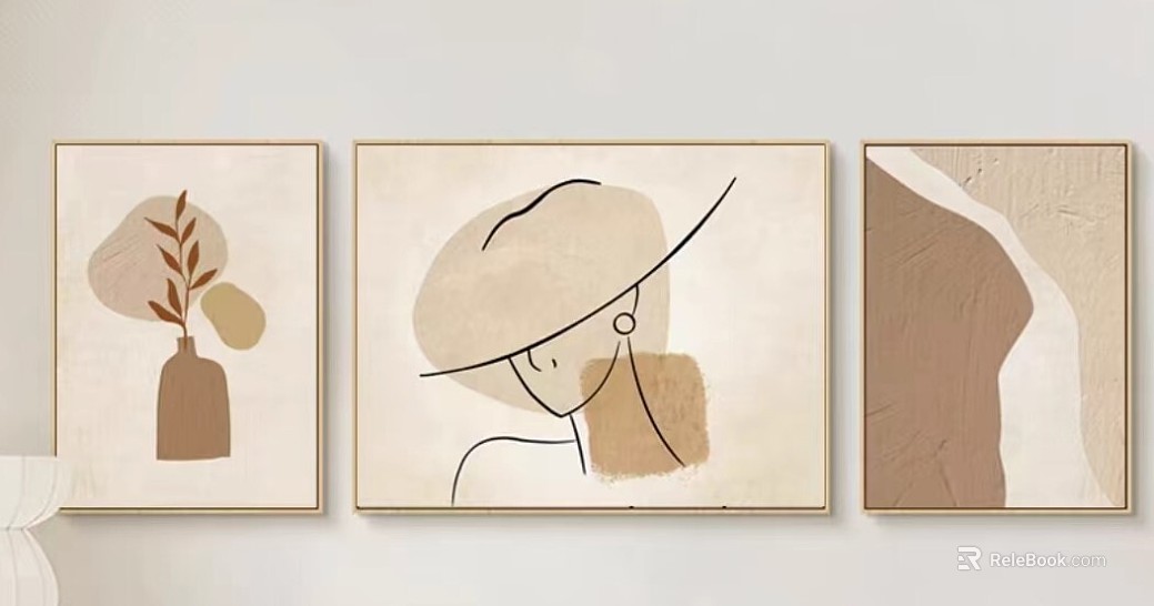 Quiet Wind Beige Decorative Painting texture