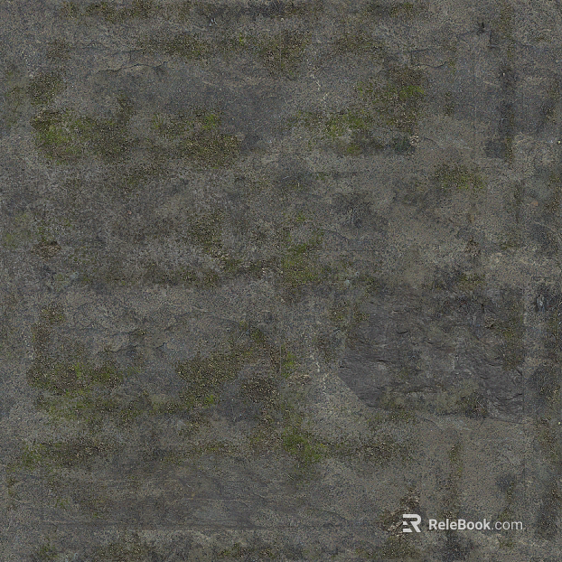 Green gray moss rock outdoor wall texture