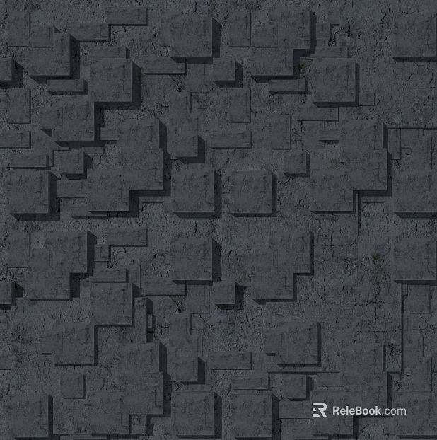 Dark gray cement relief wall decoration texture
