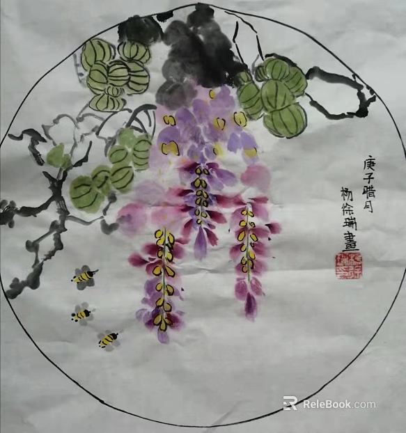 Plant painting texture