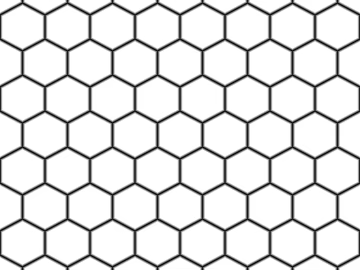 Hexagonal Brick Hexagonal Lattice Black and White texture (ID:ffajg05707)