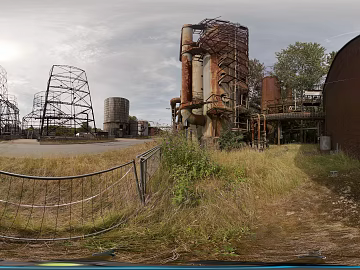 Outdoor factory area day HDR mapping 3d model