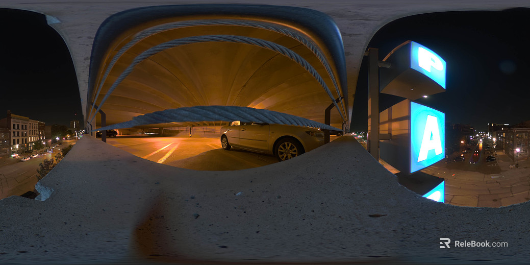 City Street Night Parking HDR texture
