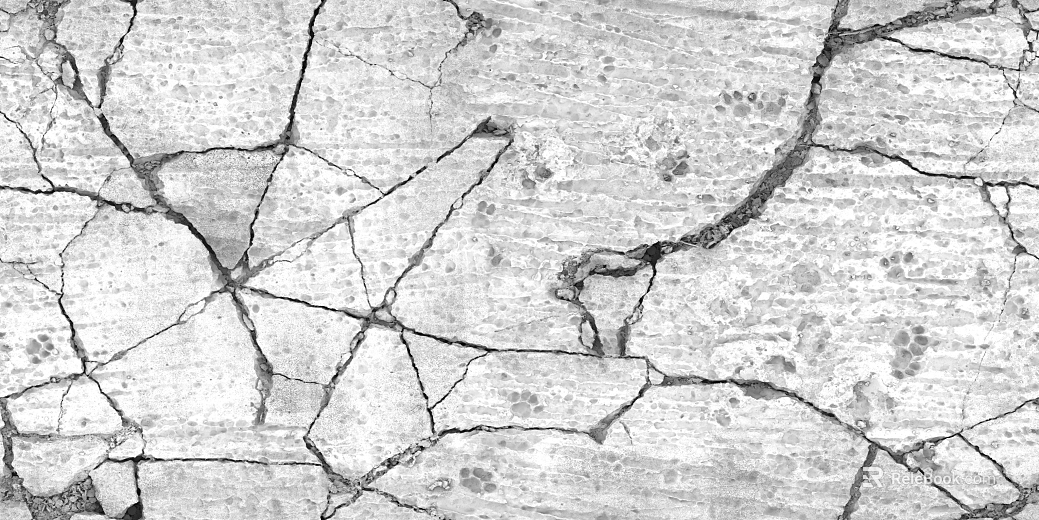 Shallow gray cracked rock wall finish texture